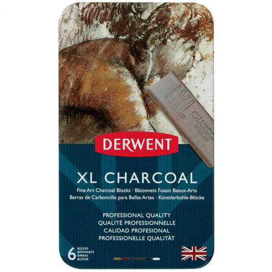Derwent - XL Charcoal Blocks - 6 Tin