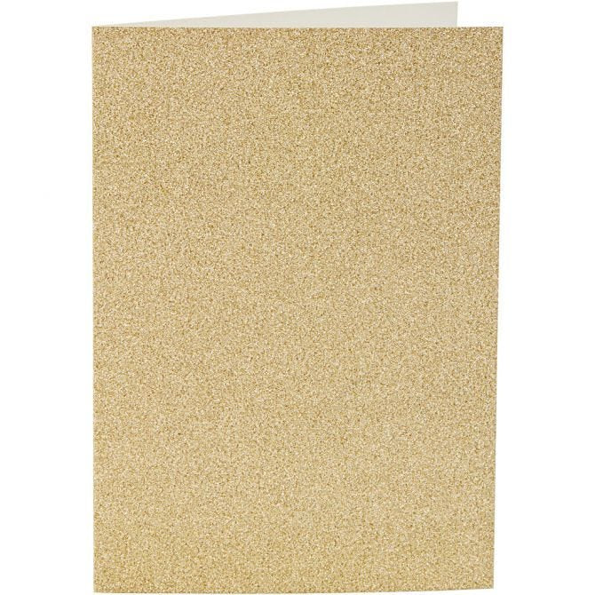 Cards/Env 6pk Gold Glitter