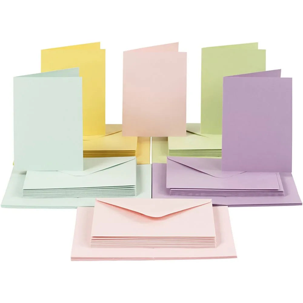 Cards & Envelopes - Pastel (50 Set)