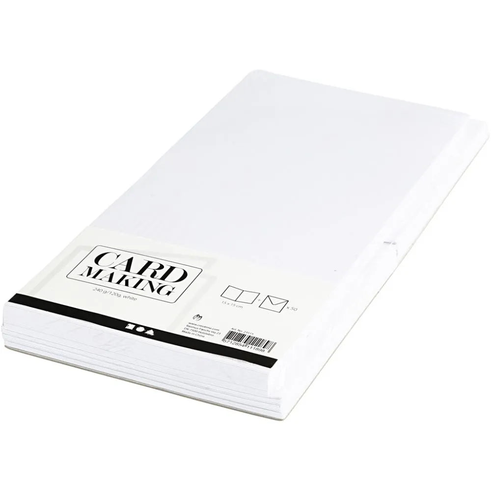 Cards/Envelopes card size 15x15 cm - White