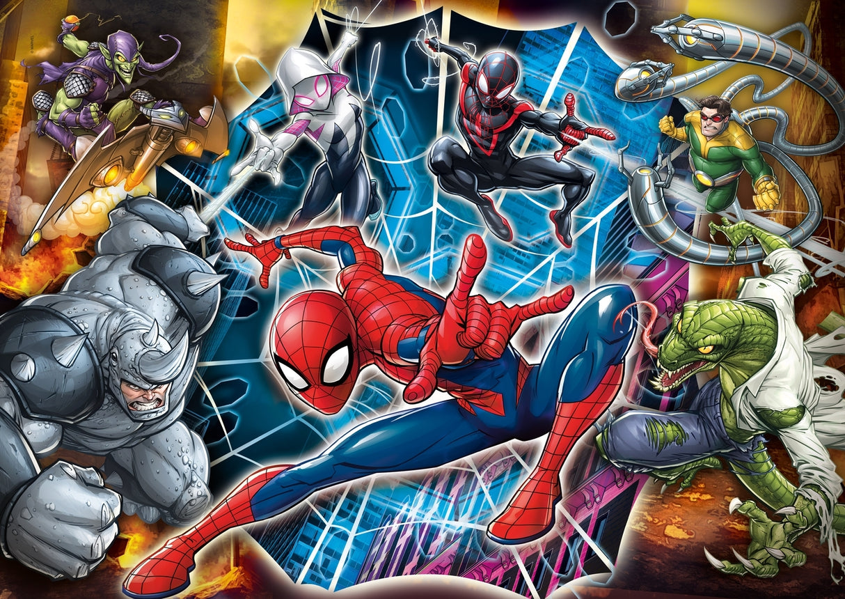 104 Piece Supercolor Jigsaw Puzzle - Marvel Spiderman