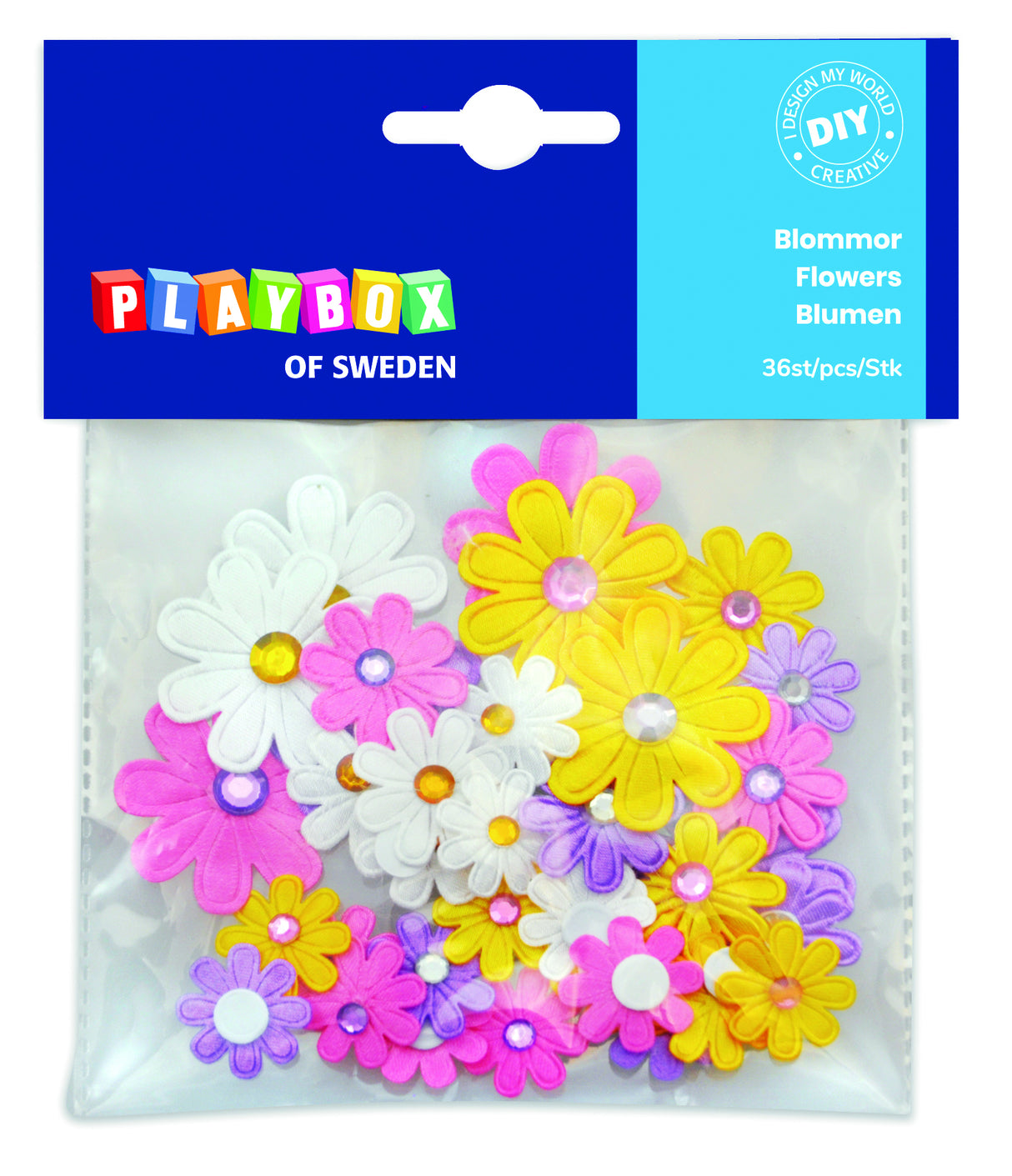 Flowers 36pcs self-adhesive
