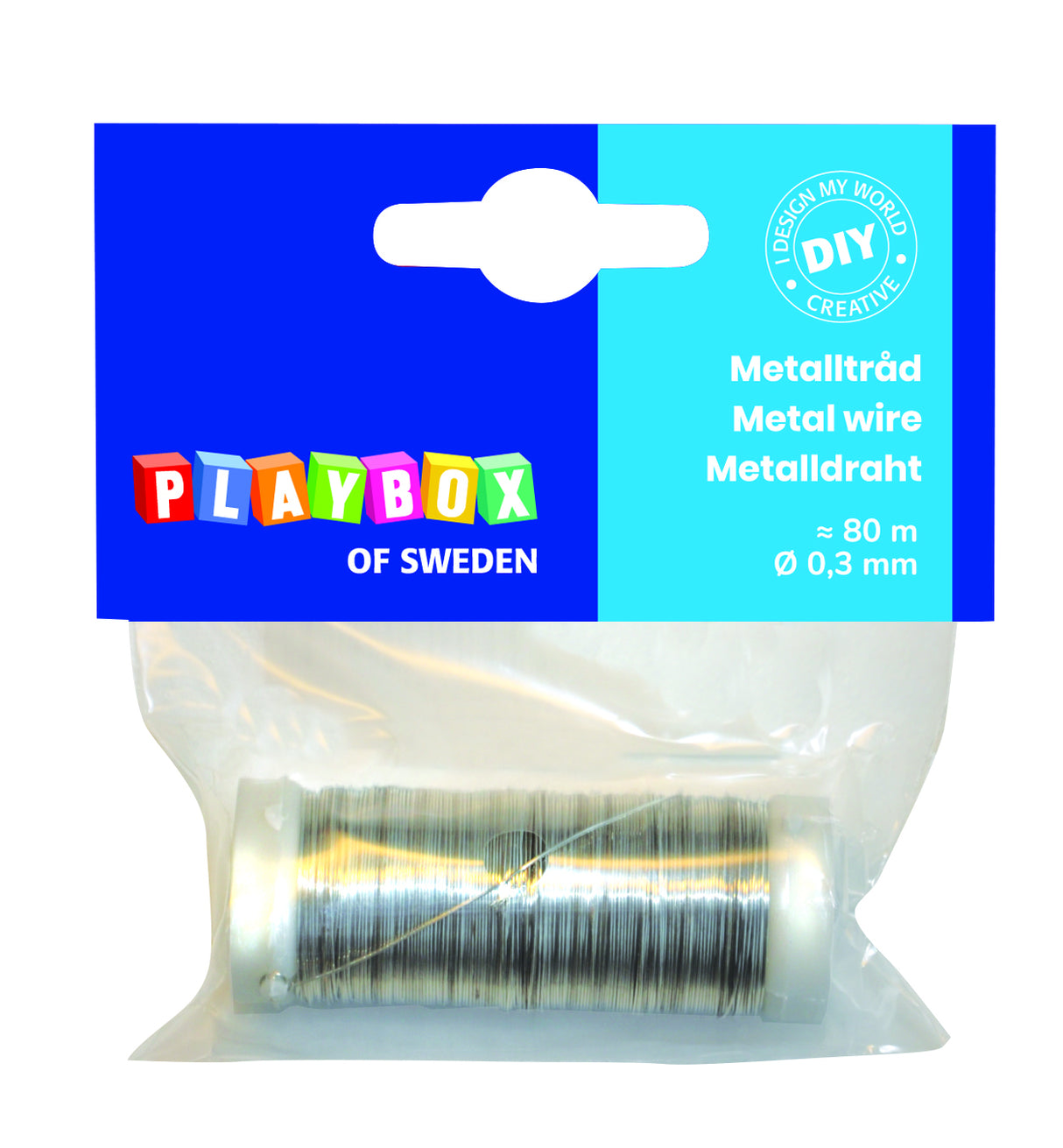 Metal wire 80m silver