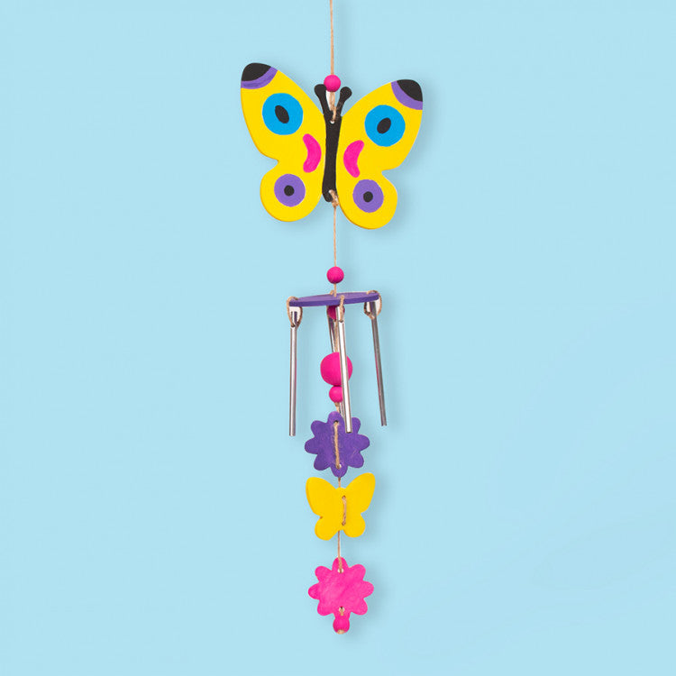 Craft set, wind chime, butterfly & flowers