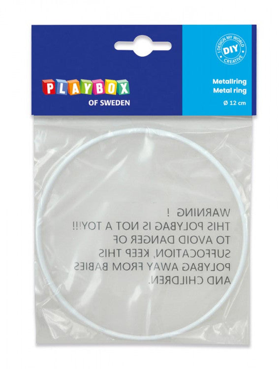 Metal Ring 12 cm - White