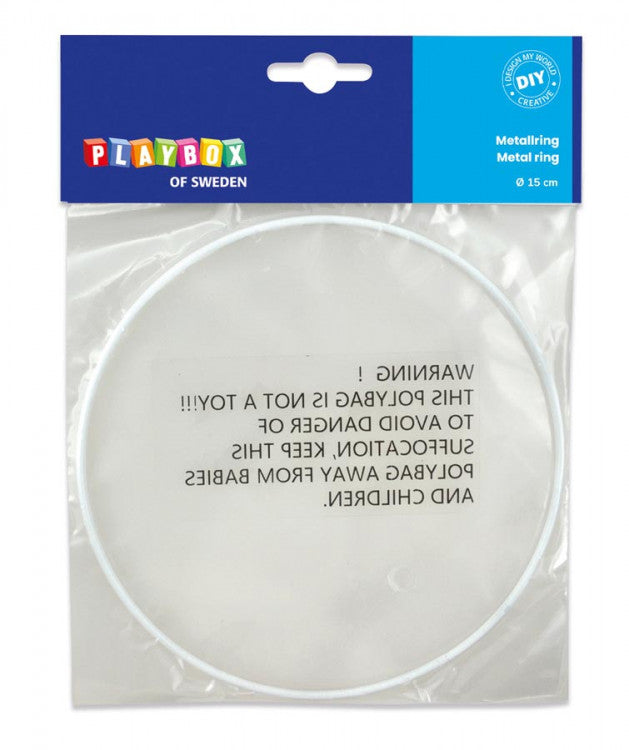 Metal Ring 15 cm - White