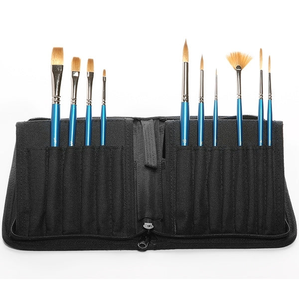 Elements Watercolour Brush Set - 10 Brush Stand