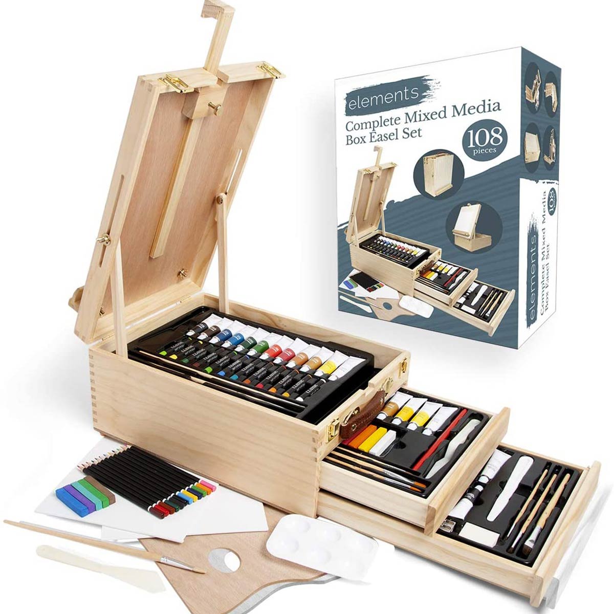 Elements Complete Mixed Media Box Easel Set