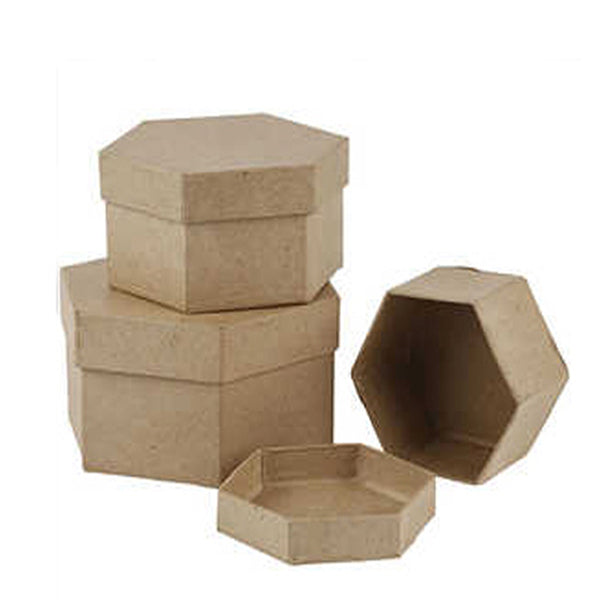 CREATIVE HEXAGONAL BOXES 9, 11 13.5CM