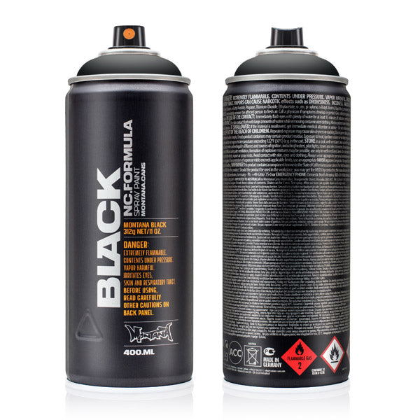 Montana BLACK 400ml Spray Paint - Black (9001)