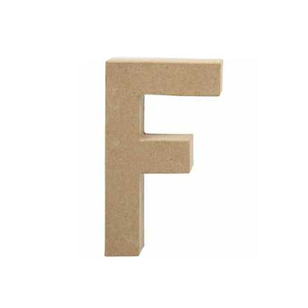 PAPIER MACHE LETTER 20CM - F