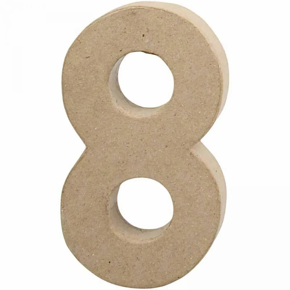 Papier Mâché 8 - 20cm Number