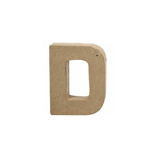 PAPIER MACHE LETTER 10CM -D