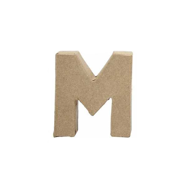 PAPIER MACHE LETTER 10CM -M