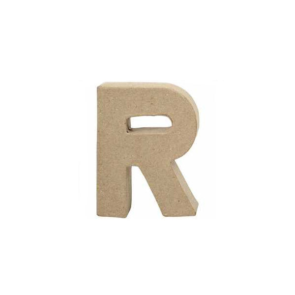 PAPIER MACHE LETTER 10CM -R