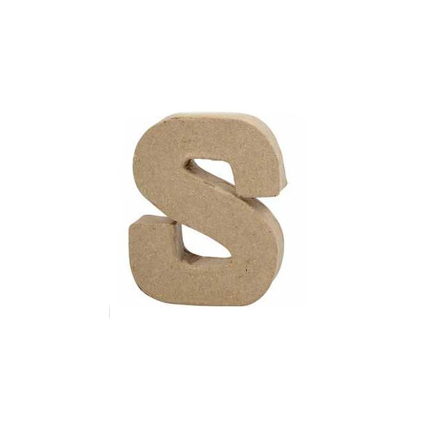 PAPIER MACHE LETTER 10CM -S