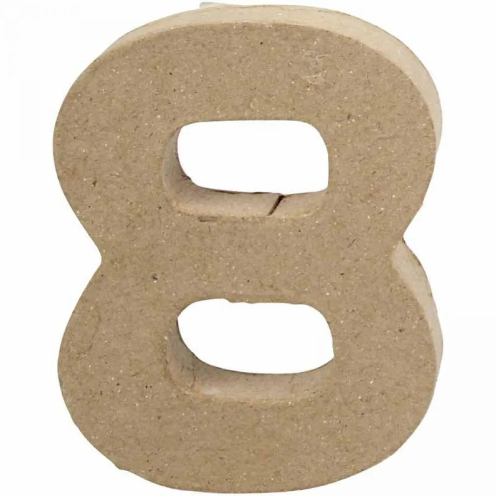 PAPIER MACHE SMALL NUMBER -8