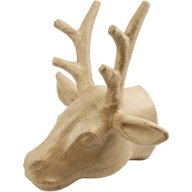 Deer Head: 30 cm, 1 pc. Hand-made papier-mâché