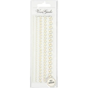 Half Pearls, size 2-8 mm, 140 pcs, white