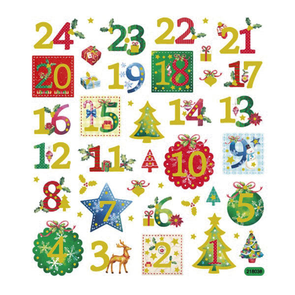 FANCY STICKERS -ADVENT NUMBERS