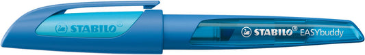 Ergonomic School Fountain Pen - STABILO EASYbuddy - M Nib - Dark Blue/Light Blue