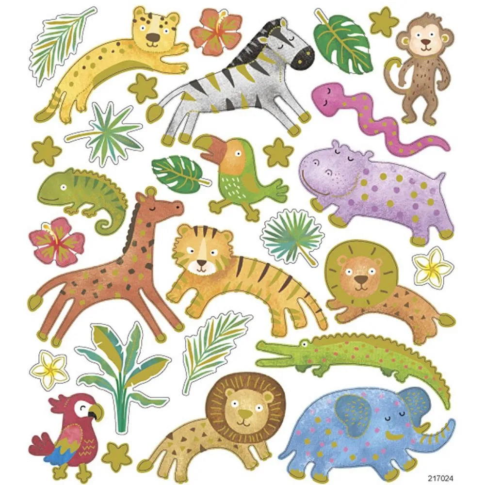 Stickers Sheet 15x16.5cm - Wild Animals