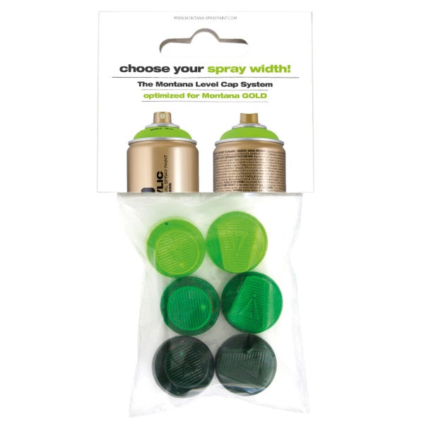MONTANA GOLD S/PAINT CAPS PK.6
