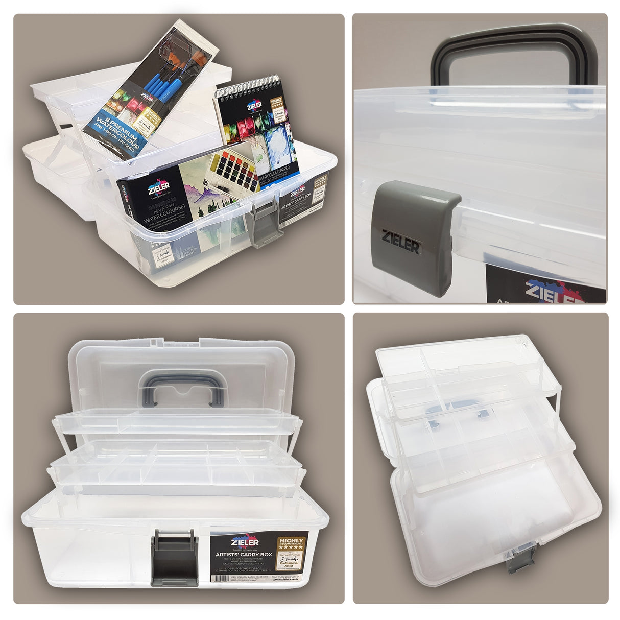 Zieler Watercolour Caddy Box - 40 Piece Gift Set