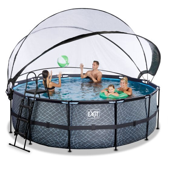 EXIT Frame Pool ø427x122cm (12v Sand filter)