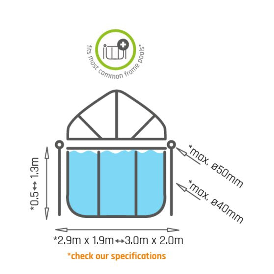 EXIT Swimming Pool Canopy 300x200cm