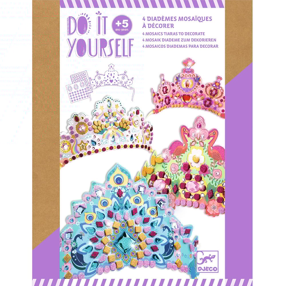 Djeco DIY Mosaics Like a Princess Tiara Craft Kit