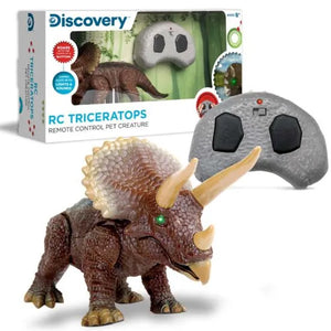 Discovery Kids RC Triceratops LED Infrared Remote Control Dinosaur