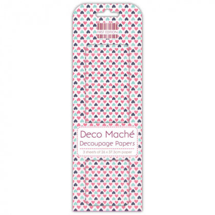 First Edition FSC Deco Mache - Mini Hearts