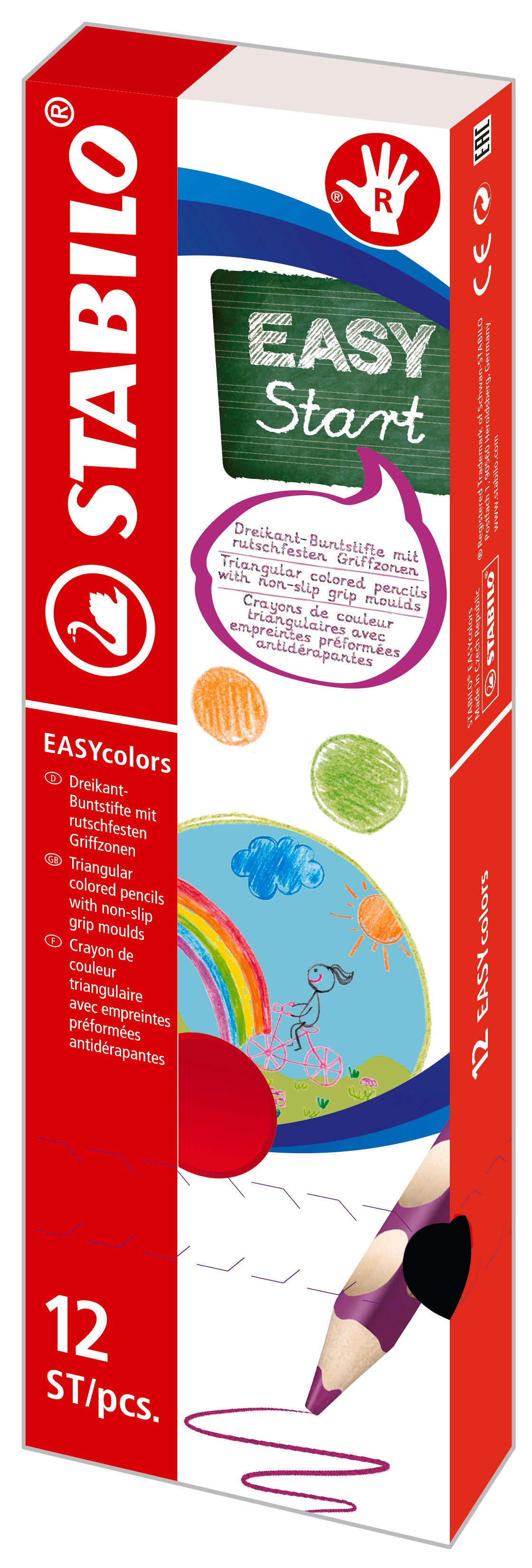 Colouring Pencil - STABILO EASYcolors - Right Handed - Light Blue