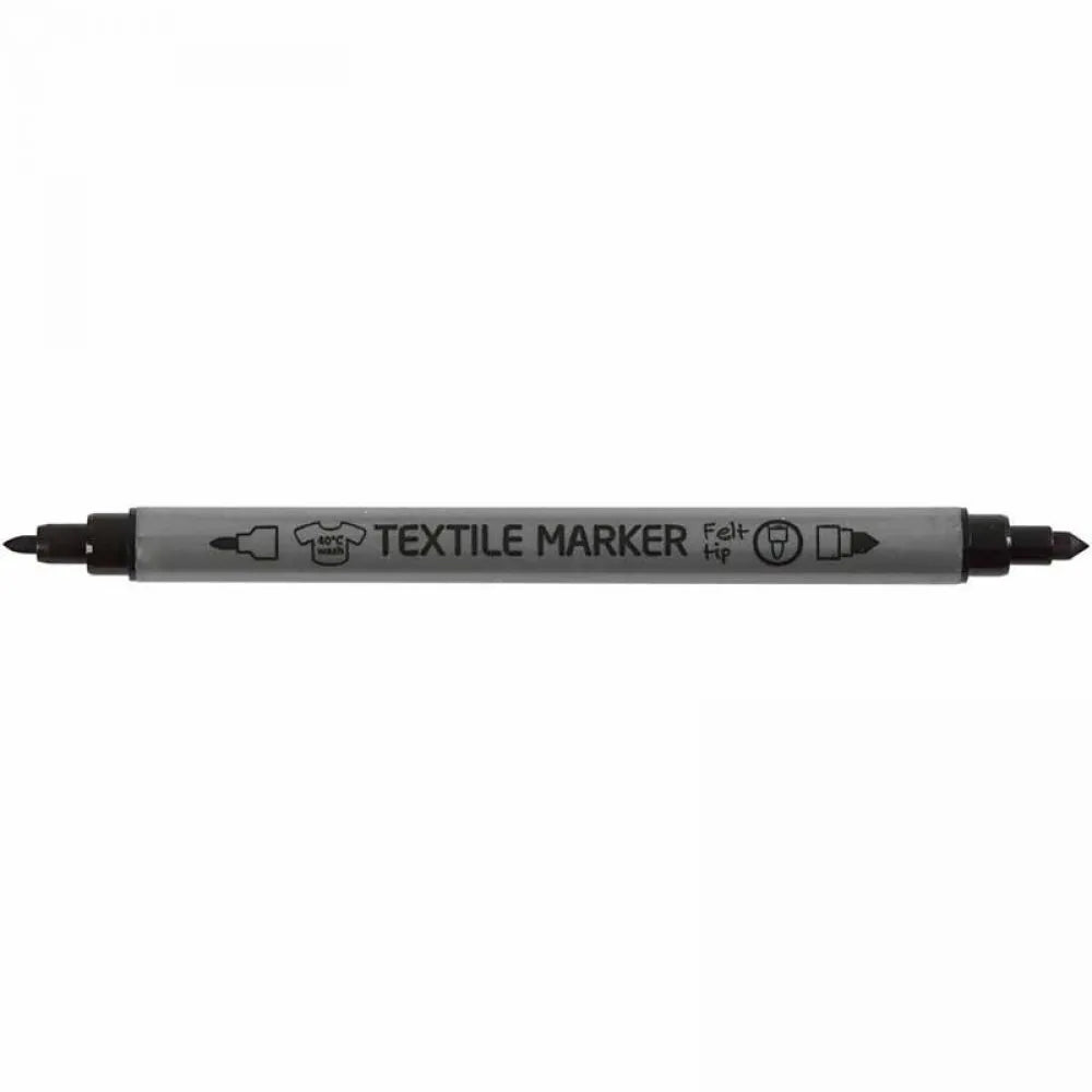 Textile Markers Black - 6 Pack