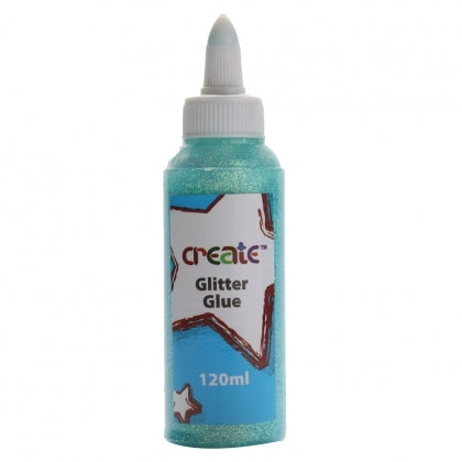 CREATE SEA BLUE GLITTER GLUE 120ML