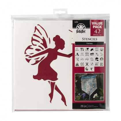 F/A Stencil 12x12 26Pk Fantasy