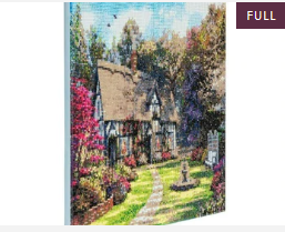 Crystal Art Kit Country Cottage 40x50cm