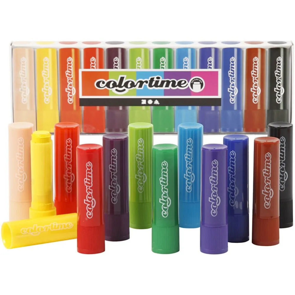 Soft Color Stick, 10 g, L: 8 cm, 12 pcs, asstd col