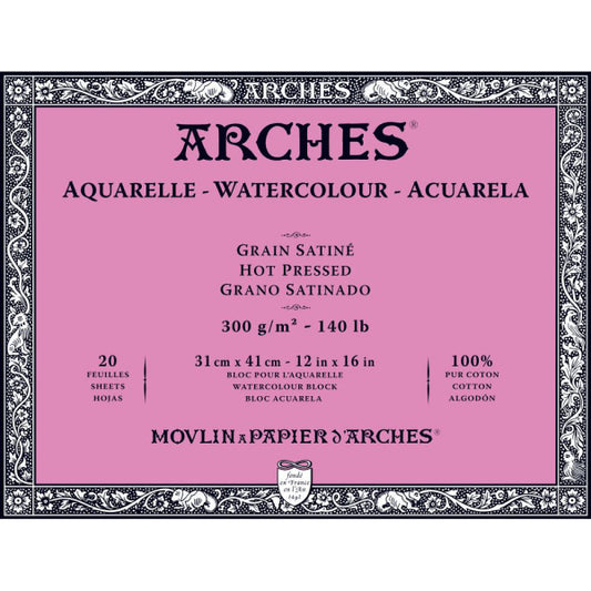 Arches Block - 12" x 16"/ 31 x 41 cm - HP