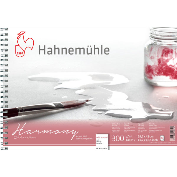 Harmony Watercolour Spiral Pad 300gsm | A3 (Cold Pressed)