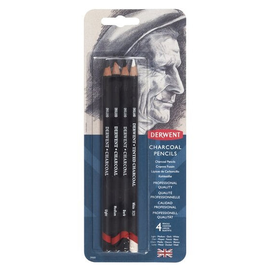 Derwent - Blister 4 Pack - Charcoal Pencils