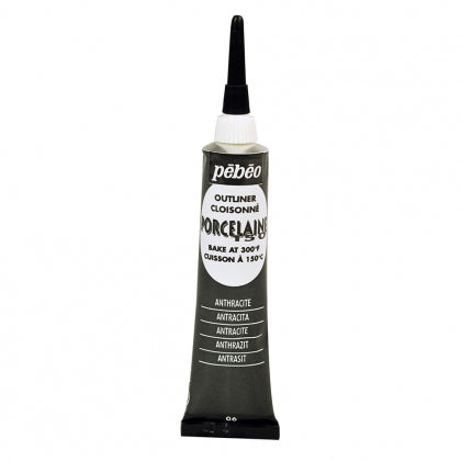 Porcelaine Outliner 20ml Anthracite Black