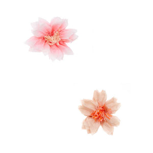 Two small silk paper flowers in the shape of Sakura, 25 cm.