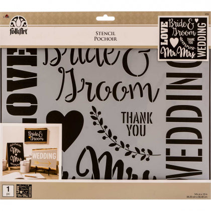 FA Stencil - Sign Making - Wedding - 12" x 14.25"