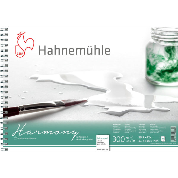 Harmony Watercolour Spiral Pad | A3 (Hot Pressed)