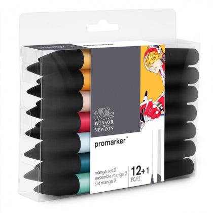 Winsor & Newton Promarker 12+1 Manga Set 2