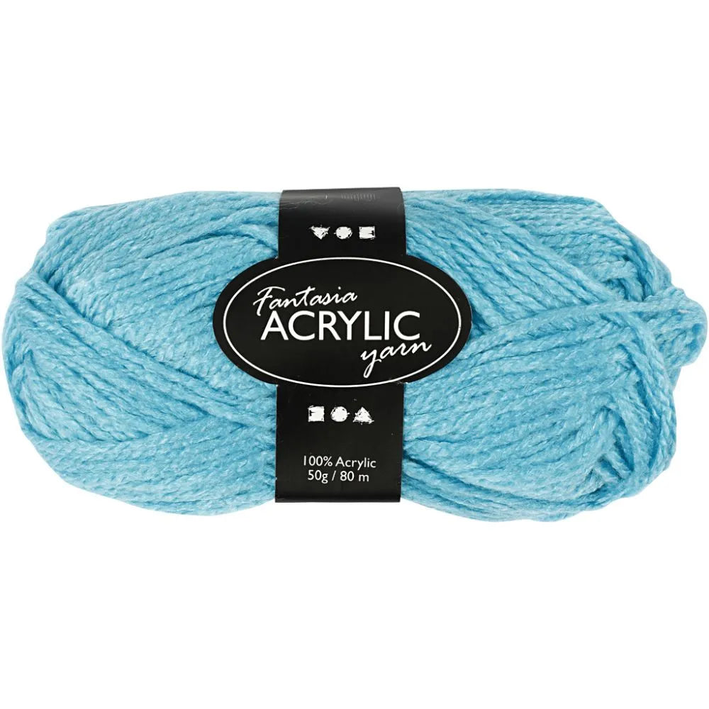 FANTASY ACRYLIC YARN 50GR-TURQ.