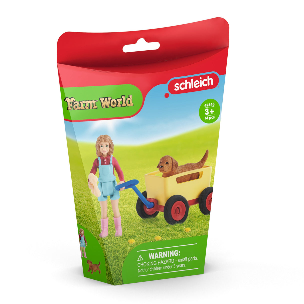 Schleich Farm World Puppy Wagon Ride Set