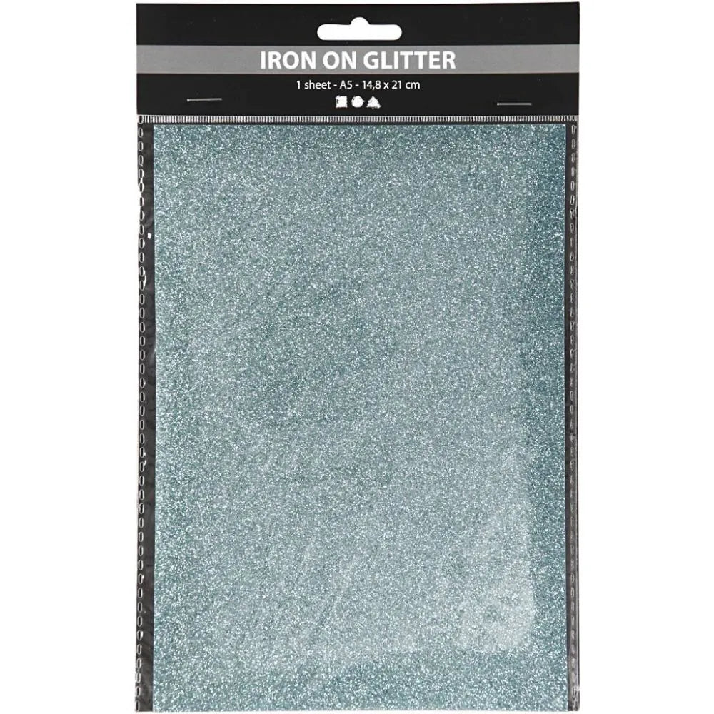 Iron on foil, A5 14.8x21 cm, 1 sheet, light blue